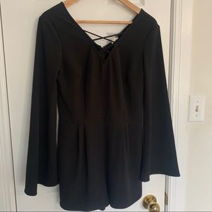 Garage bell sleeve romper